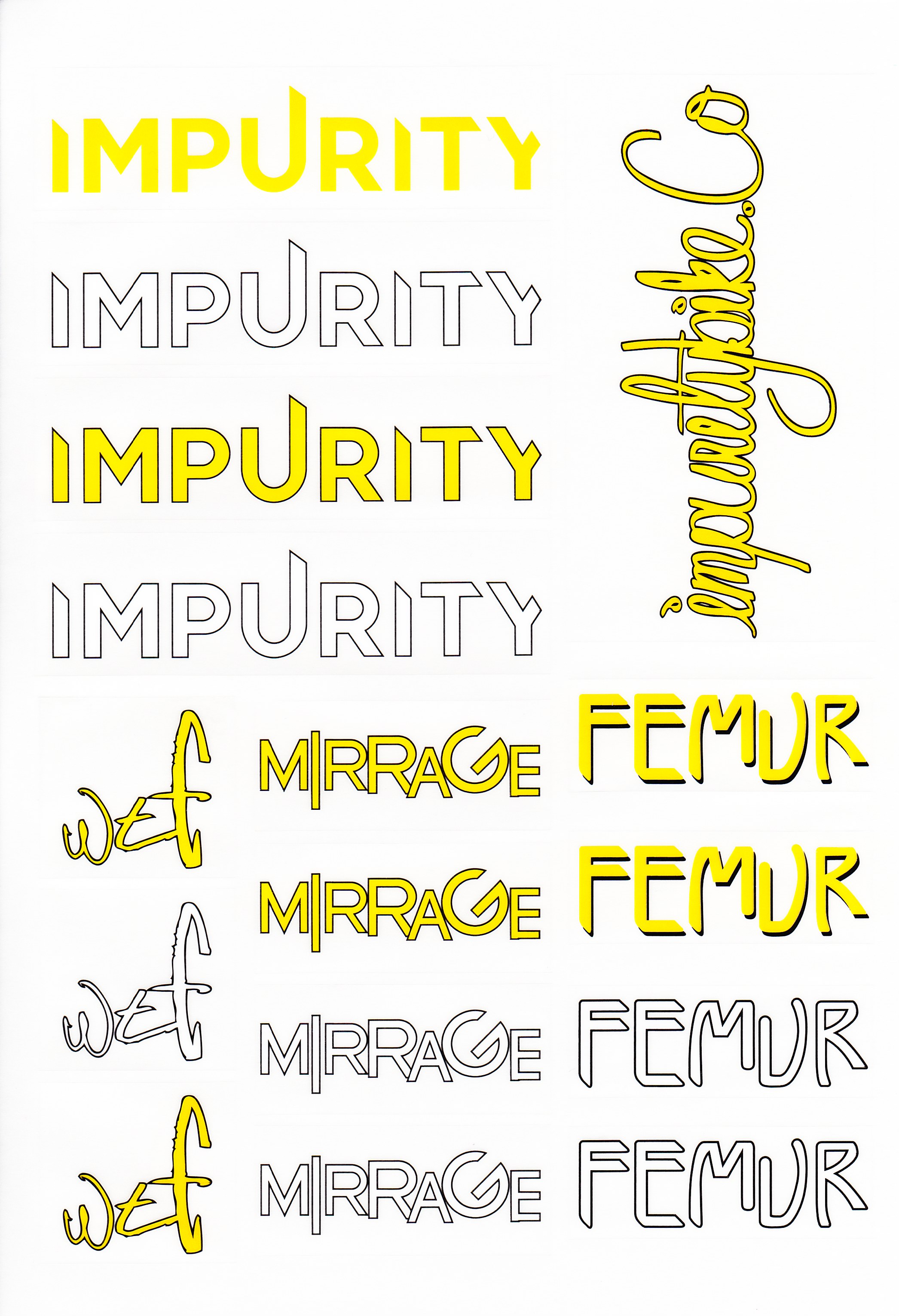 Impurity Sticker Sheet